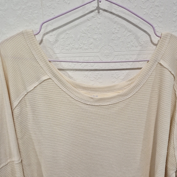 TNA Cream Waffle Knit Long Sleeve Top - Picture 2 of 7